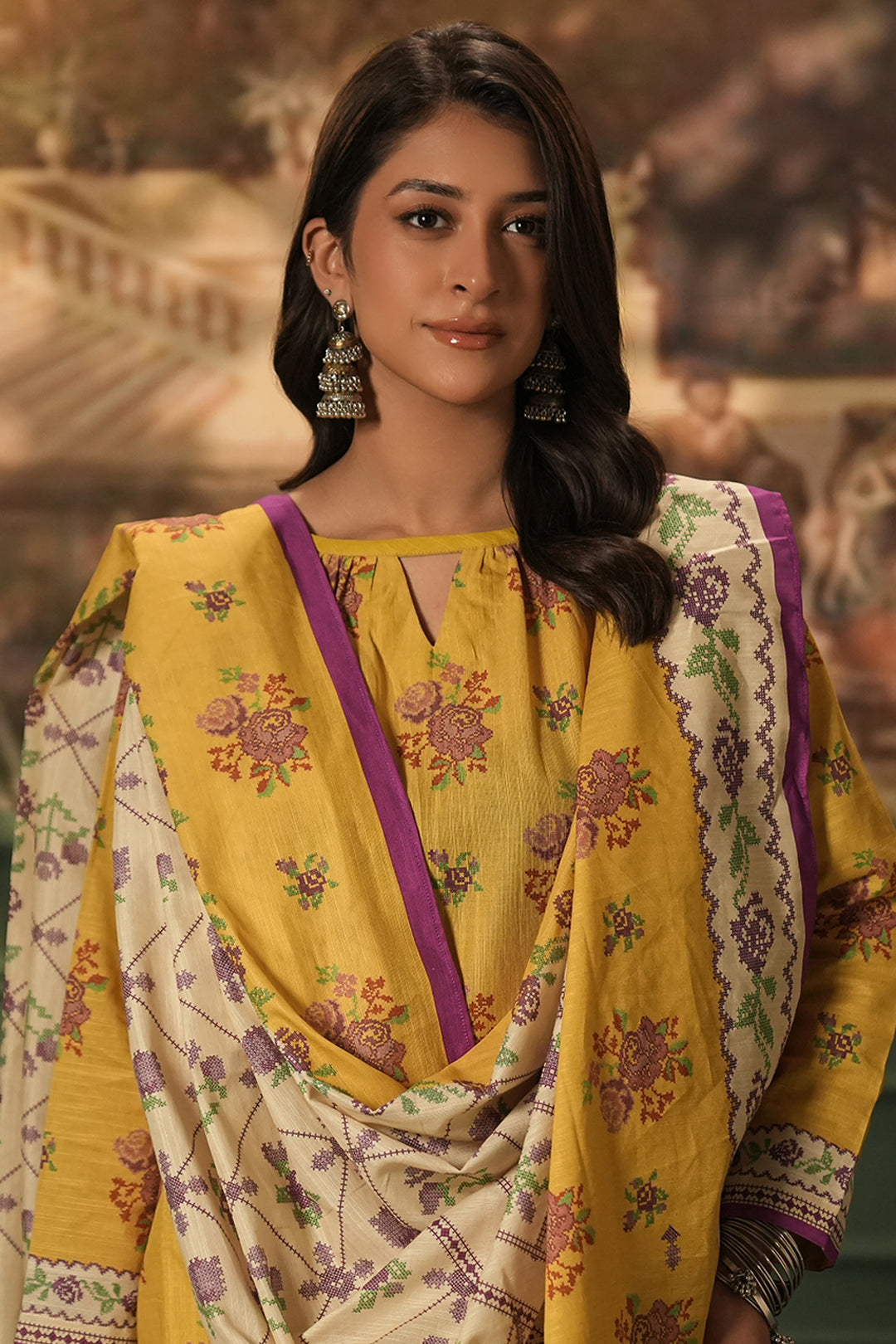 Zellbury | Unstitched 3 Piece Khaddar | Shirt Shalwar Dupatta - 0464 - by - Libasekhas UK - Registered Vendor of : Zellbury Women - 100% Original Designer Dresss