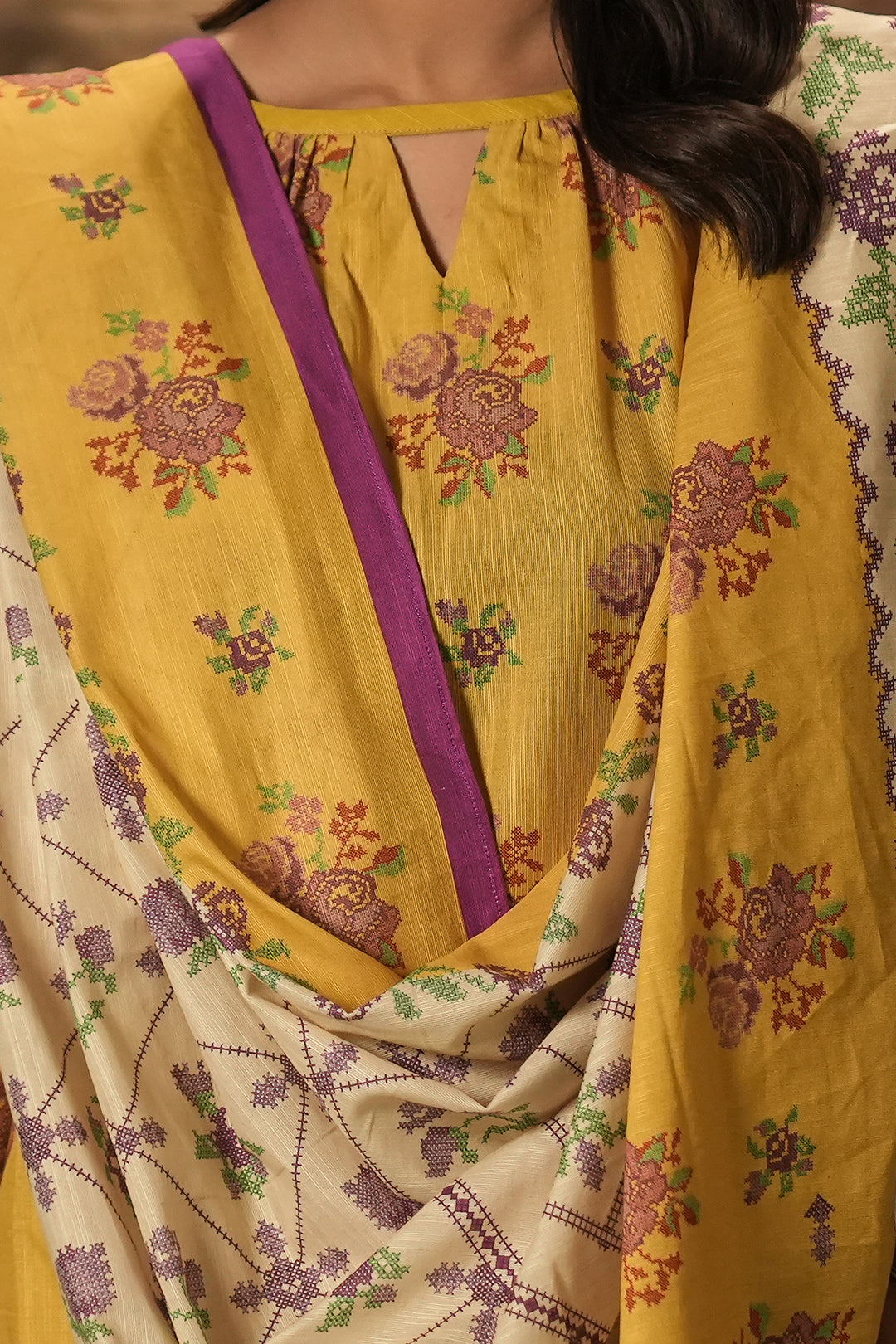 Zellbury | Unstitched 3 Piece Khaddar | Shirt Shalwar Dupatta - 0464 - by - Libasekhas UK - Registered Vendor of : Zellbury Women - 100% Original Designer Dresss