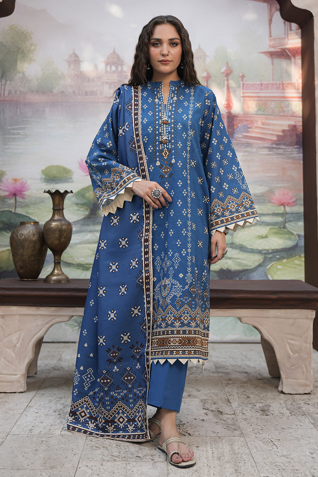 Zellbury | Unstitched 3 Piece Khaddar | Shirt Shalwar Shawl - 0466 - by - Libasekhas UK - Registered Vendor of : Zellbury Women - 100% Original Designer Dresss