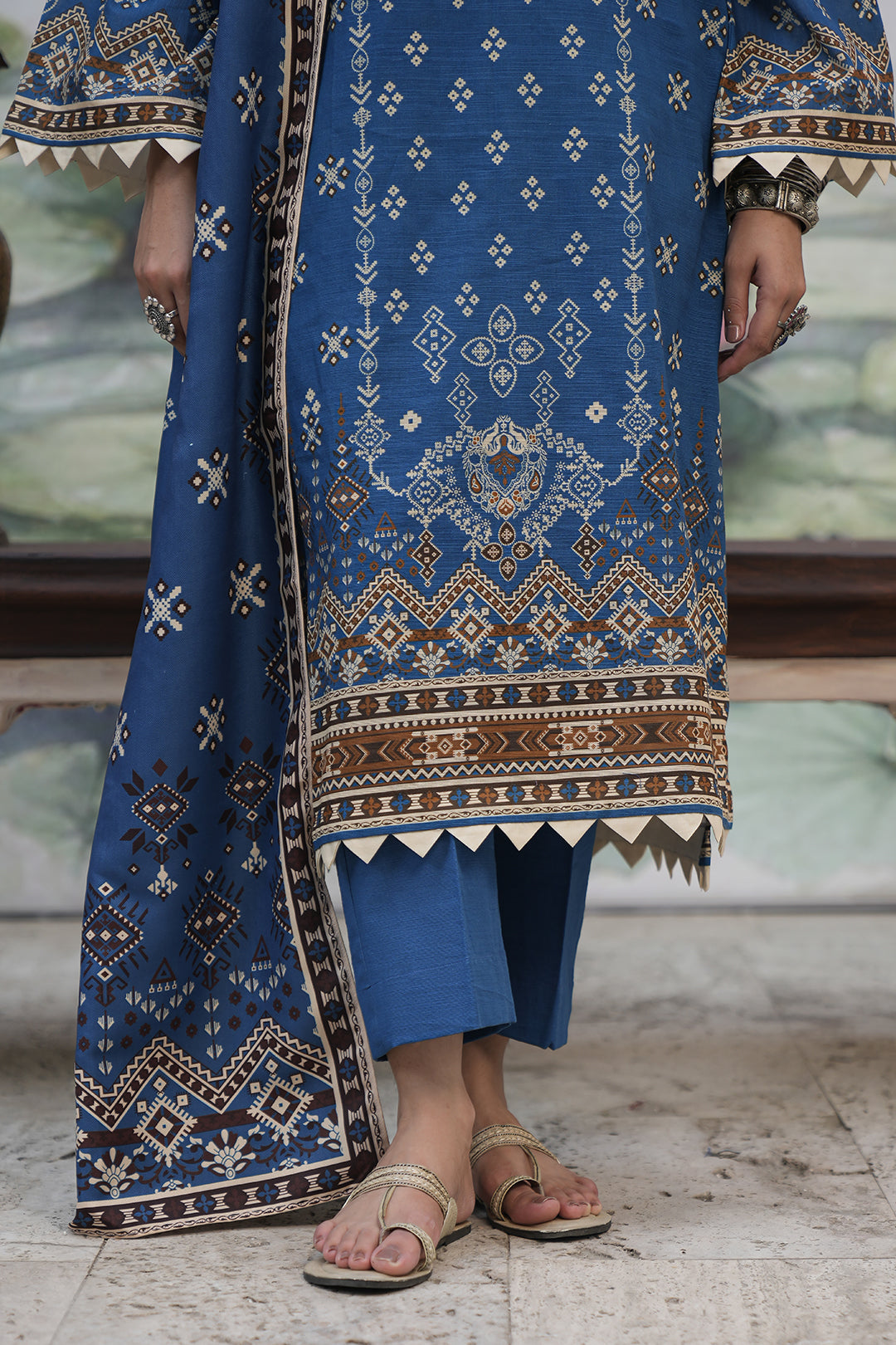 Zellbury | Unstitched 3 Piece Khaddar | Shirt Shalwar Shawl - 0466 - by - Libasekhas UK - Registered Vendor of : Zellbury Women - 100% Original Designer Dresss