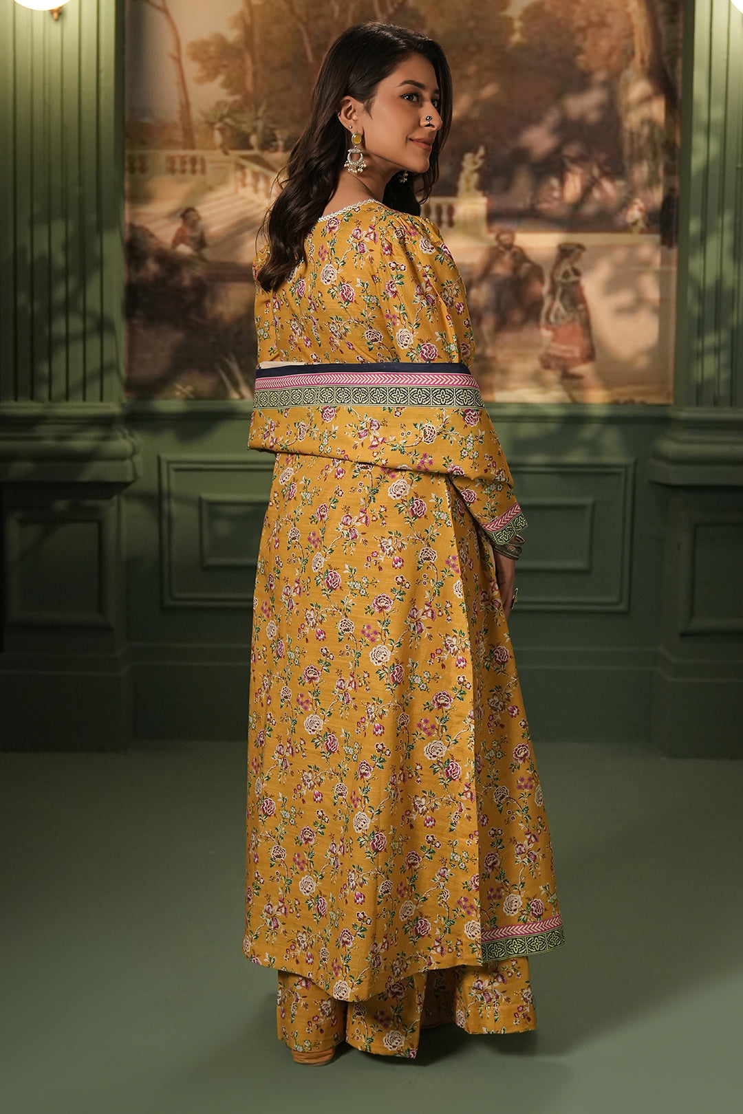 Zellbury | Unstitched 3 Piece Khaddar | Shirt Shalwar Dupatta - 0472 - by - Libasekhas UK - Registered Vendor of : Zellbury Women - 100% Original Designer Dresss