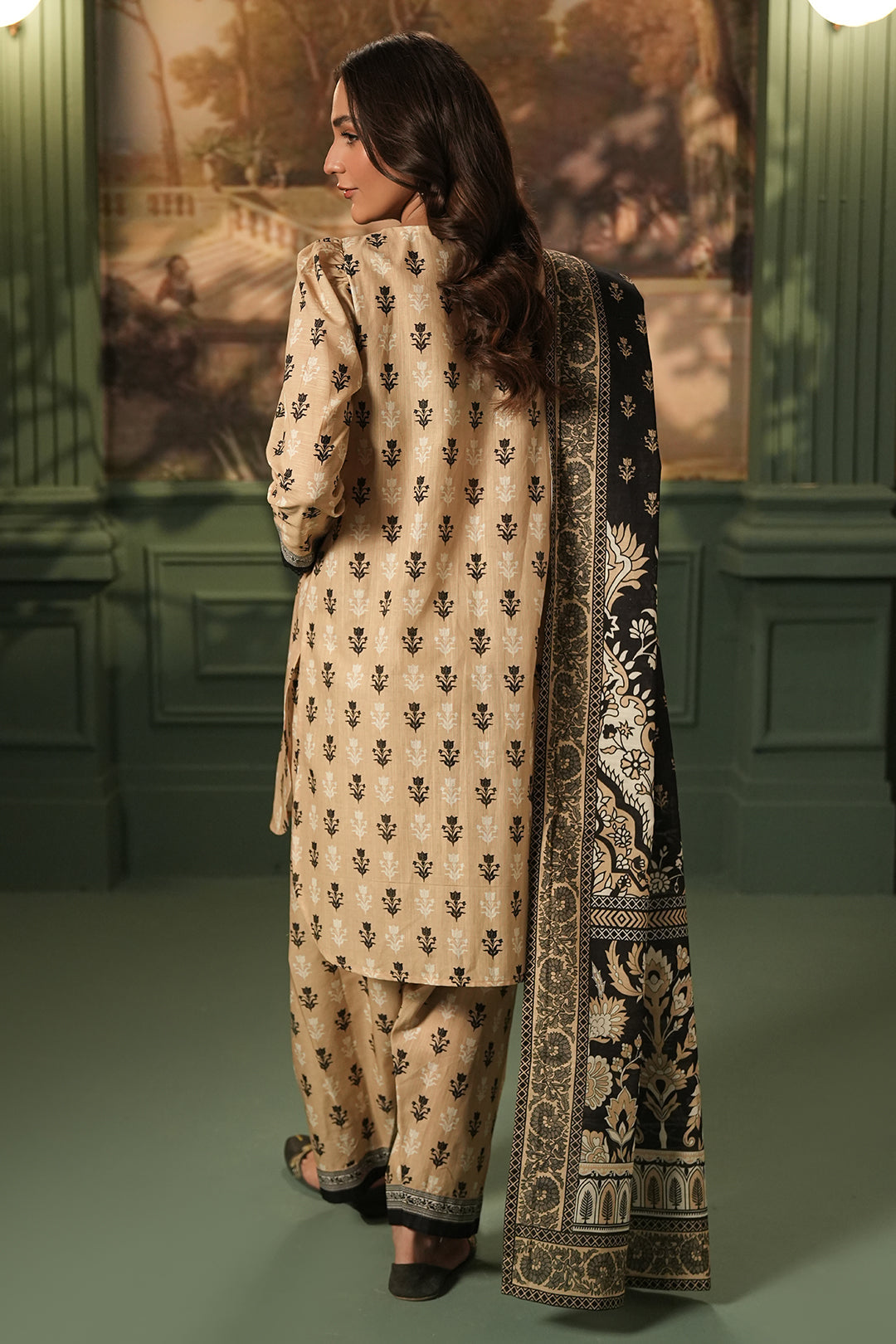 Zellbury | Unstitched 3 Piece Khaddar | Shirt Shalwar Dupatta - 0473 - by - Libasekhas UK - Registered Vendor of : Zellbury Women - 100% Original Designer Dresss