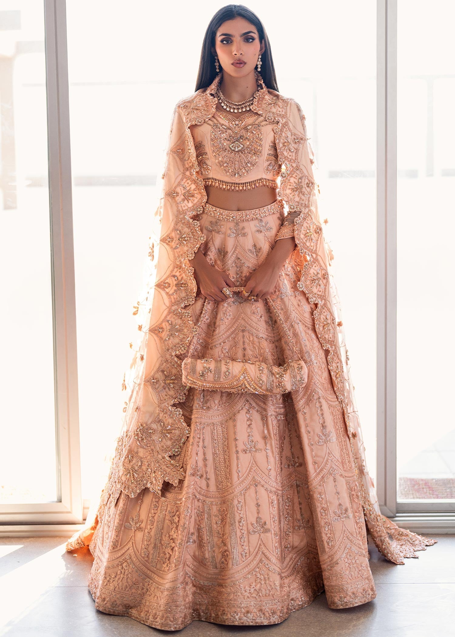 Waqas Shah | Amariage Luxury Formals | Coral Bliss - by - Libasekhas UK - Registered Vendor of : Waqas Shah - 100% Original Designer Dresss