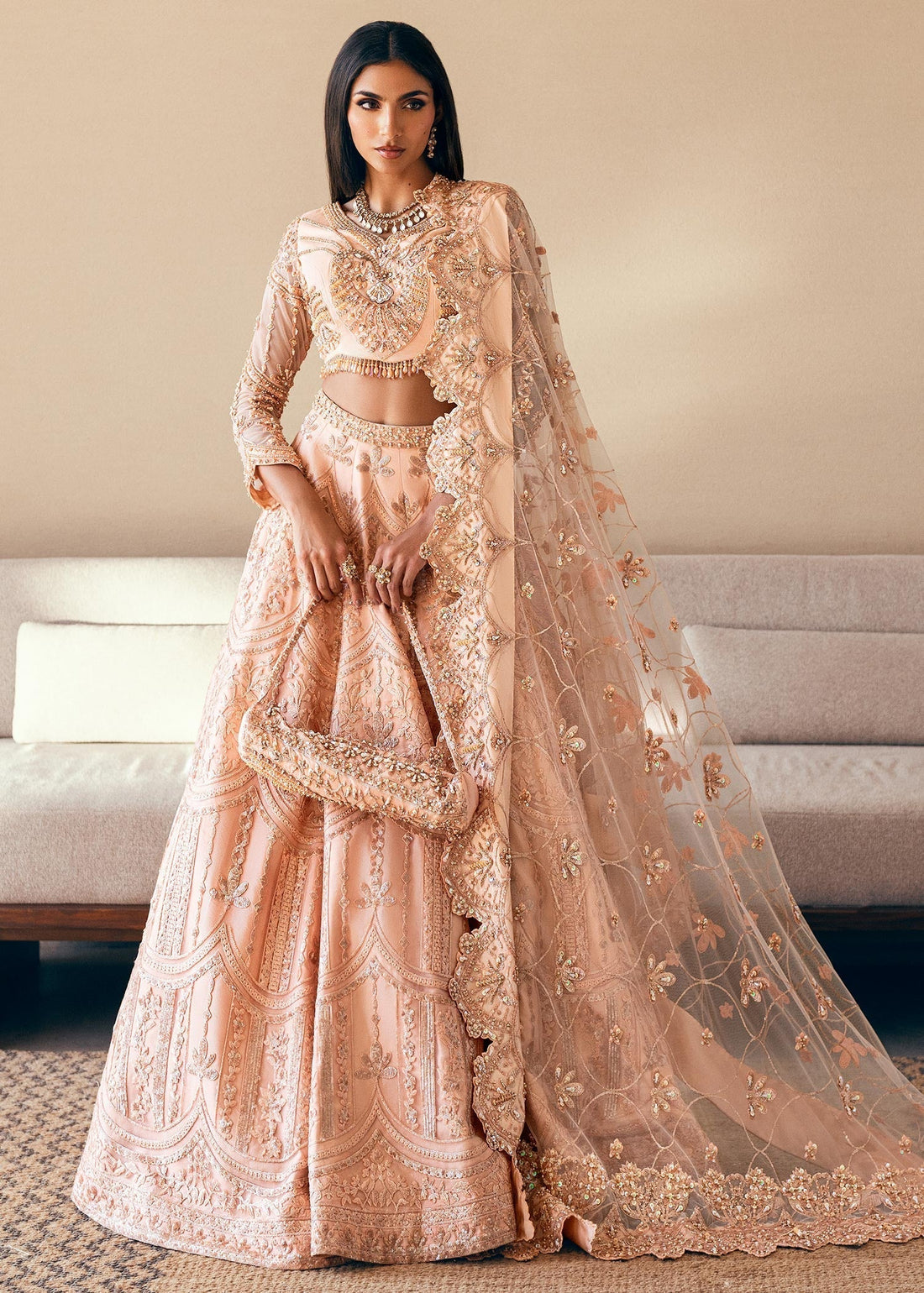 Waqas Shah | Amariage Luxury Formals | Coral Bliss - by - Libasekhas UK - Registered Vendor of : Waqas Shah - 100% Original Designer Dresss