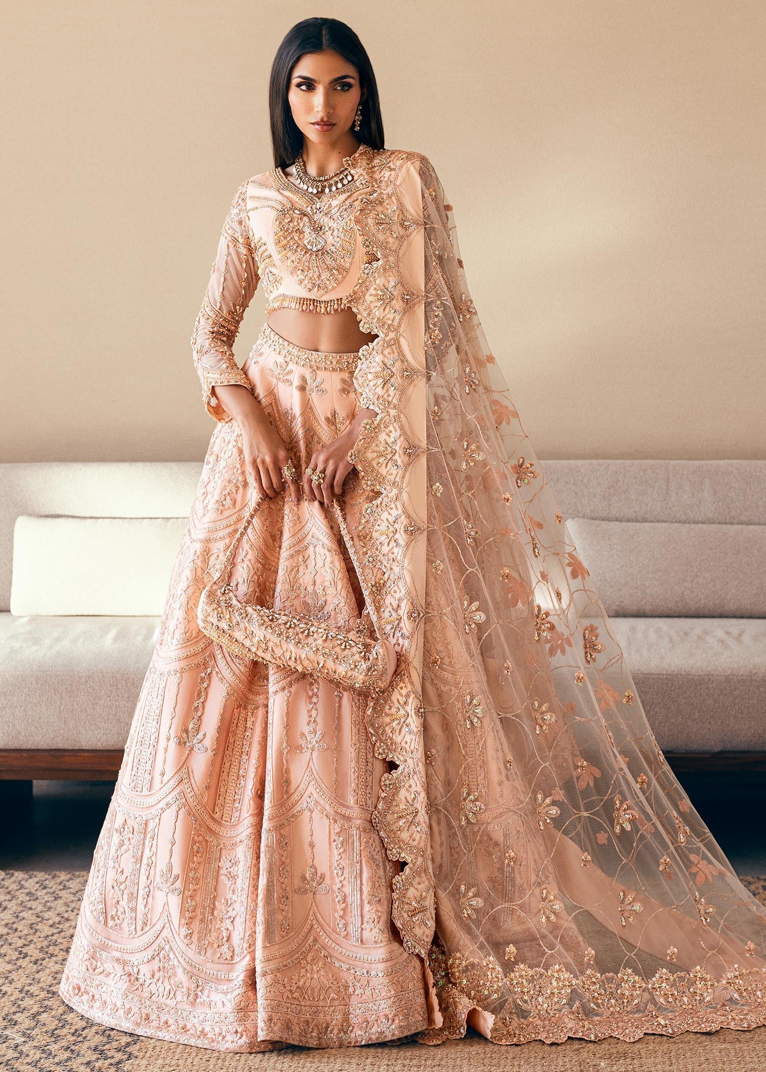 Waqas Shah | Amariage Luxury Formals | Coral Bliss - by - Libasekhas UK - Registered Vendor of : Waqas Shah - 100% Original Designer Dresss