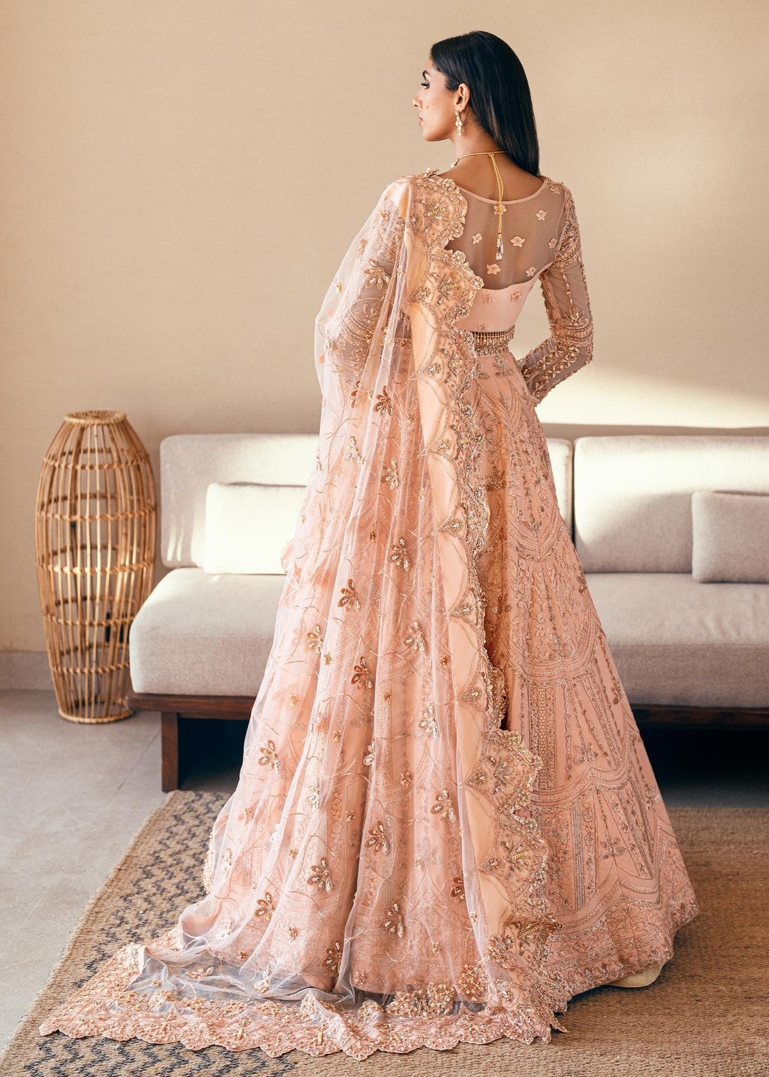 Waqas Shah | Amariage Luxury Formals | Coral Bliss - by - Libasekhas UK - Registered Vendor of : Waqas Shah - 100% Original Designer Dresss