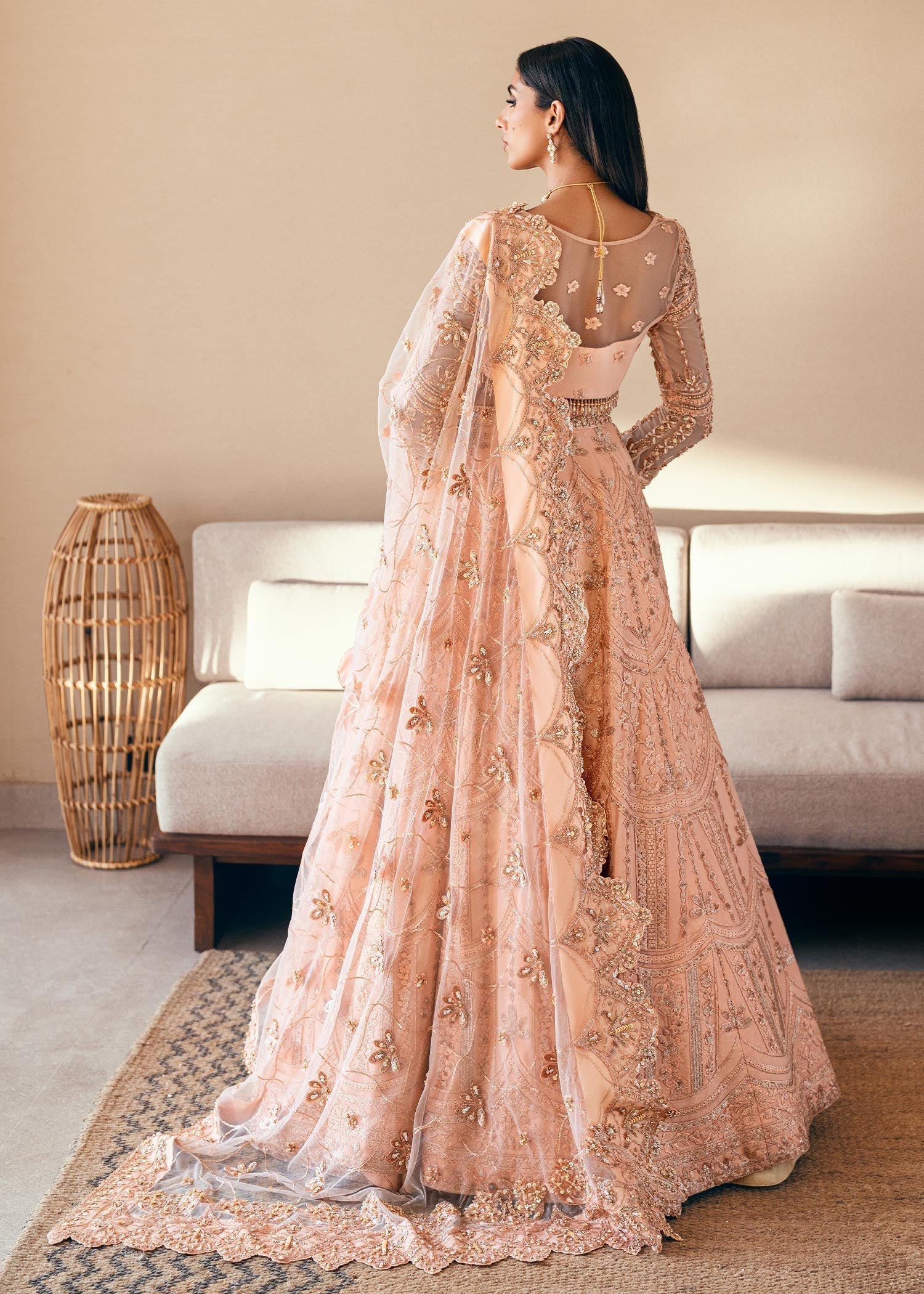 Waqas Shah | Amariage Luxury Formals | Coral Bliss - by - Libasekhas UK - Registered Vendor of : Waqas Shah - 100% Original Designer Dresss