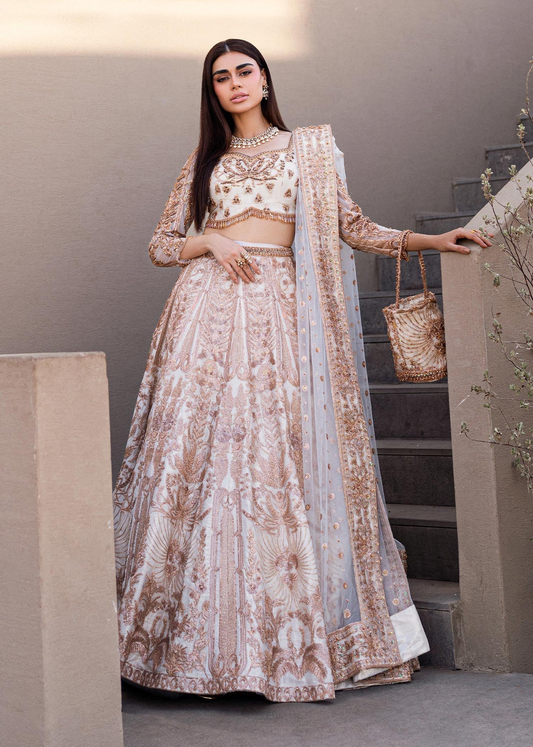 Waqas Shah | Amariage Luxury Formals | Mystic Rose - by - Libasekhas UK - Registered Vendor of : Waqas Shah - 100% Original Designer Dresss