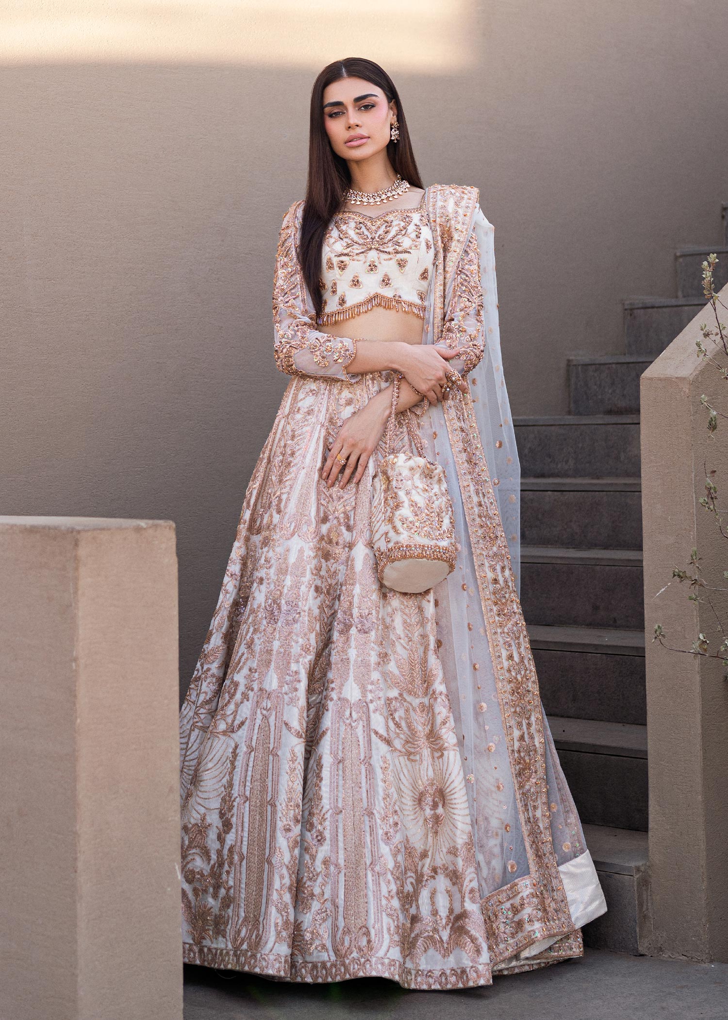 Waqas Shah | Amariage Luxury Formals | Mystic Rose - by - Libasekhas UK - Registered Vendor of : Waqas Shah - 100% Original Designer Dresss