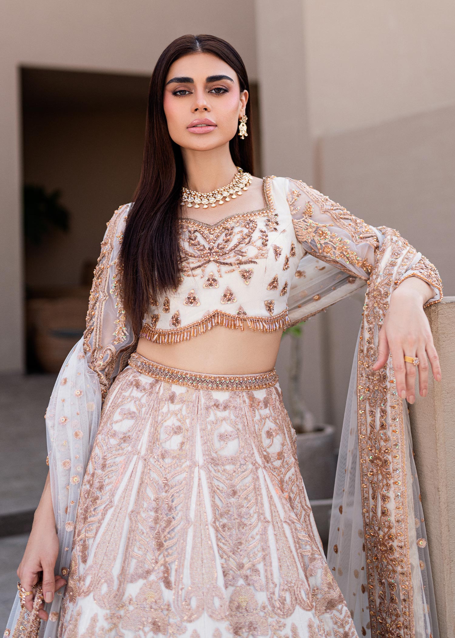 Waqas Shah | Amariage Luxury Formals | Mystic Rose - by - Libasekhas UK - Registered Vendor of : Waqas Shah - 100% Original Designer Dresss