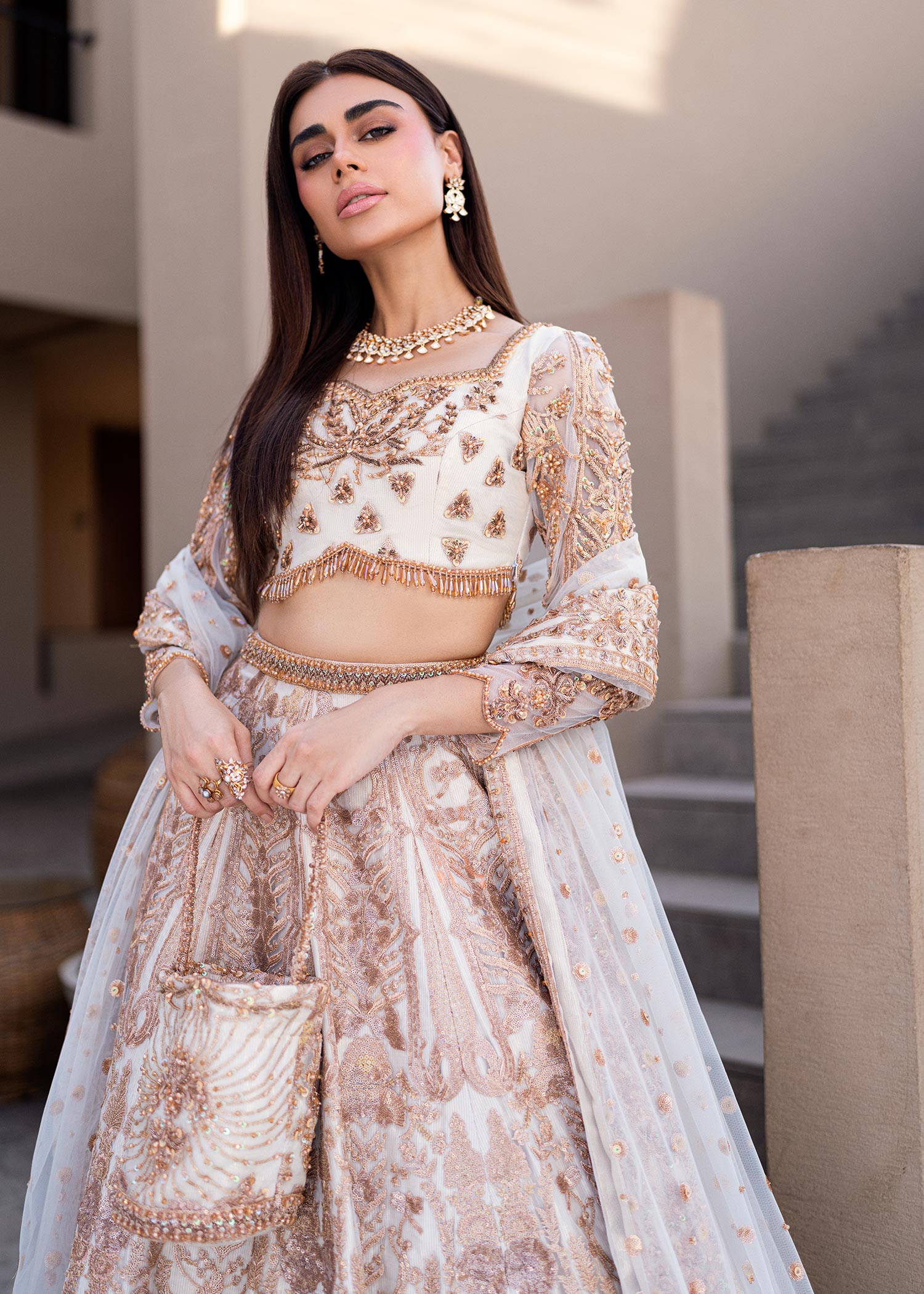Waqas Shah | Amariage Luxury Formals | Mystic Rose - by - Libasekhas UK - Registered Vendor of : Waqas Shah - 100% Original Designer Dresss