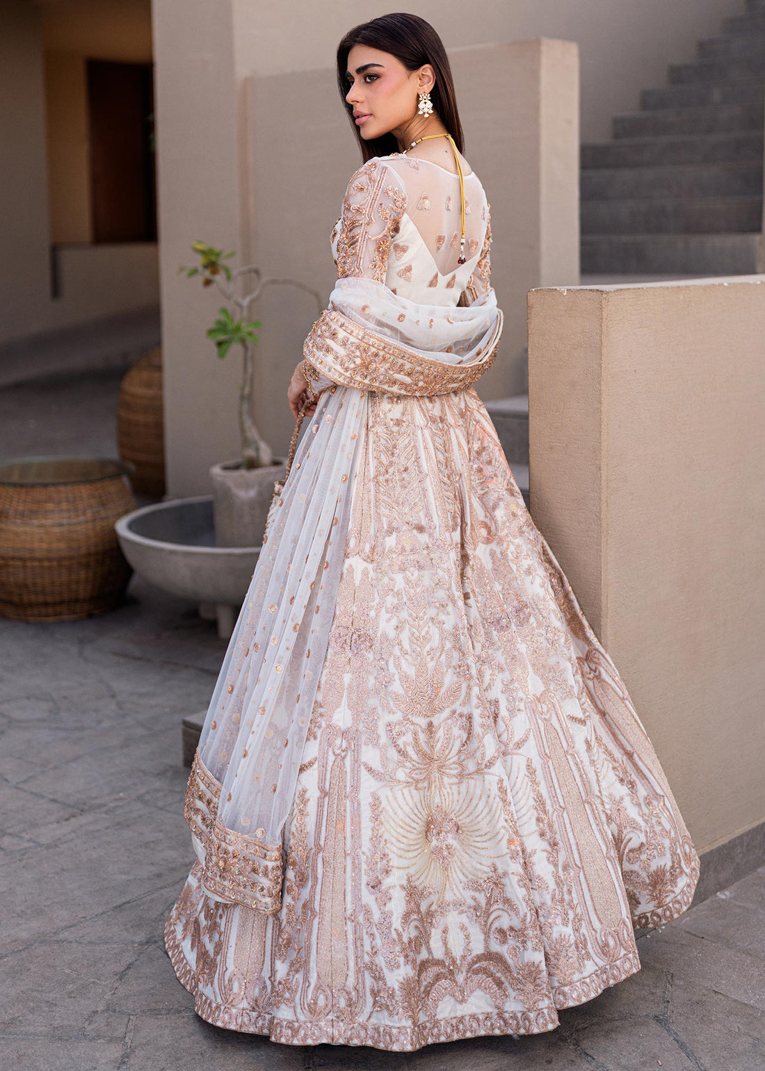 Waqas Shah | Amariage Luxury Formals | Mystic Rose - by - Libasekhas UK - Registered Vendor of : Waqas Shah - 100% Original Designer Dresss
