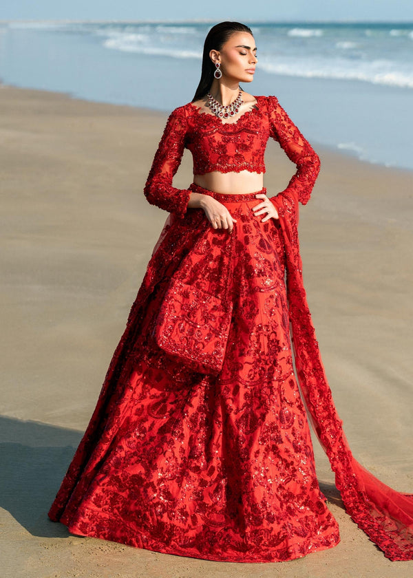 Waqas Shah | Amariage Luxury Formals | Ruby - by - Libasekhas UK - Registered Vendor of : Waqas Shah - 100% Original Designer Dresss