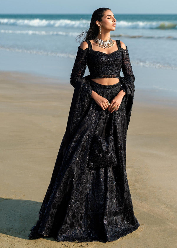 Waqas Shah | Amariage Luxury Formals | Black Musk - by - Libasekhas UK - Registered Vendor of : Waqas Shah - 100% Original Designer Dresss