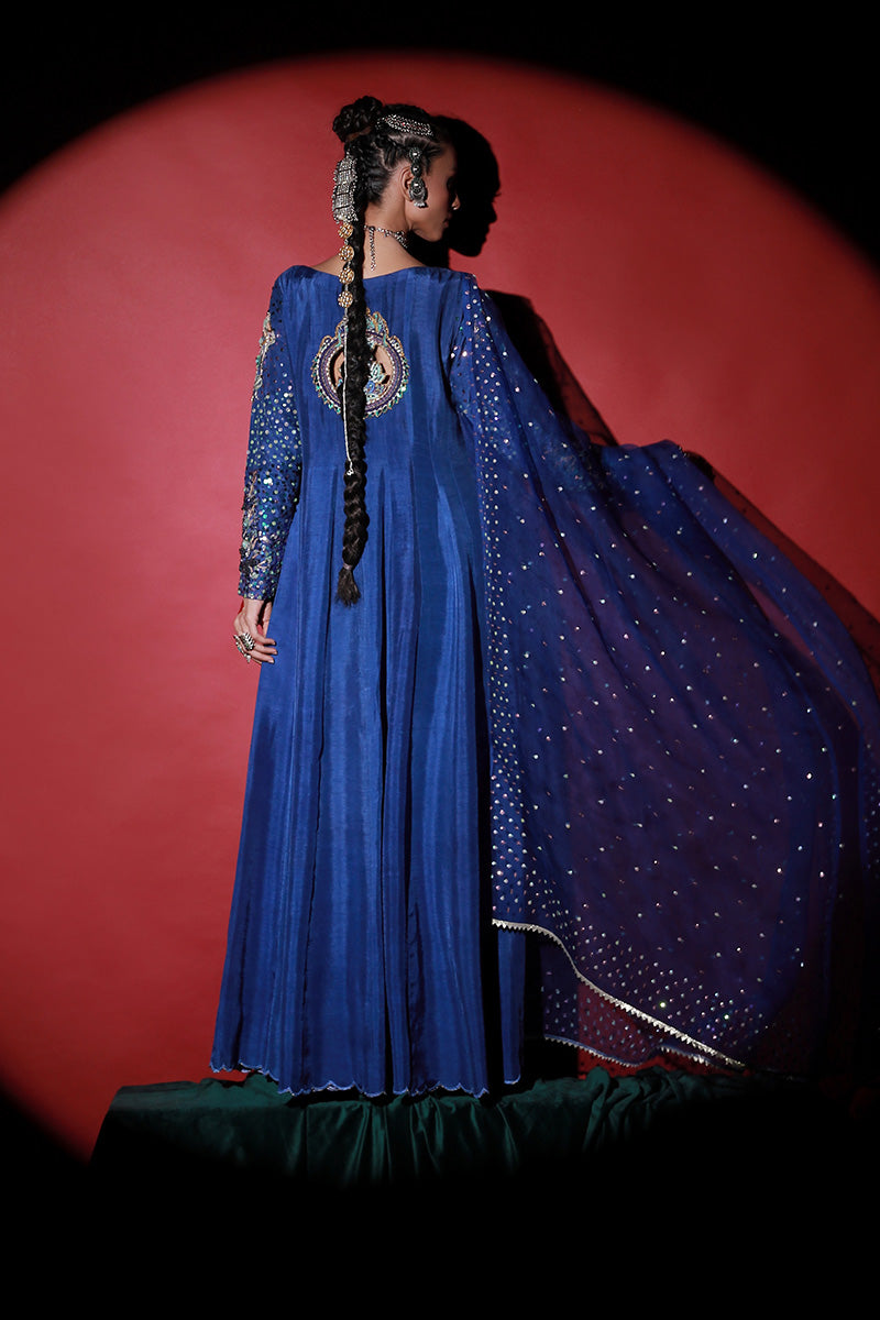 Wardha Saleem | Meeram Festive Formals | Neel - by - Libasekhas UK - Registered Vendor of : Wardha Saleem - 100% Original Designer Dresss