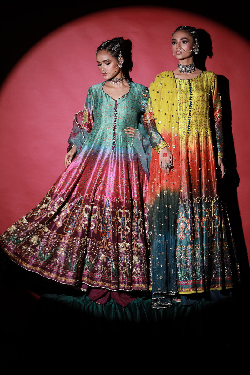Wardha Saleem | Meeram Festive Formals | Satrangi - by - Libasekhas UK - Registered Vendor of : Wardha Saleem - 100% Original Designer Dresss