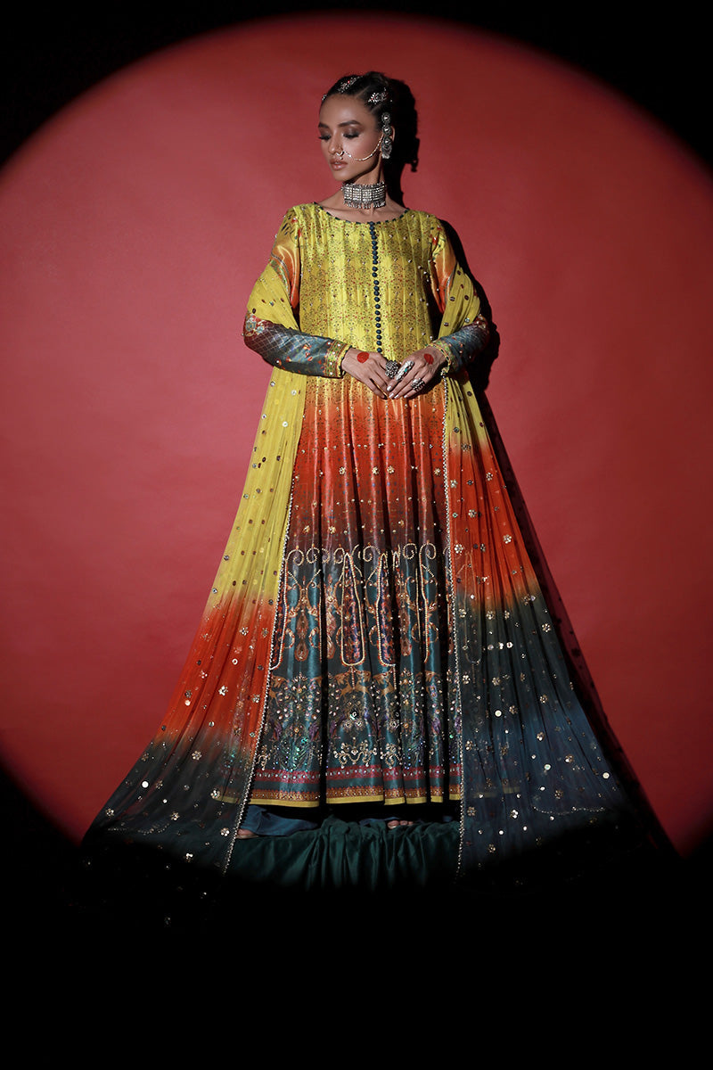 Wardha Saleem | Meeram Festive Formals | Satrangi - by - Libasekhas UK - Registered Vendor of : Wardha Saleem - 100% Original Designer Dresss