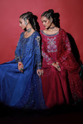 Wardha Saleem | Meeram Festive Formals | Neel - by - Libasekhas UK - Registered Vendor of : Wardha Saleem - 100% Original Designer Dresss