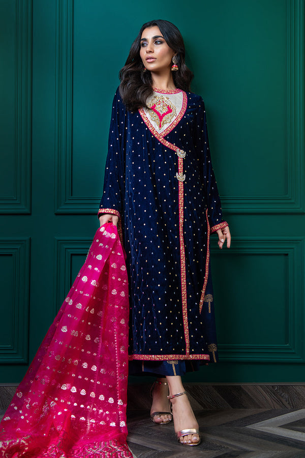 Wardha Saleem | Velvets Winter Fall 24 |  Shalimar - by - Libasekhas UK - Registered Vendor of : Wardha Saleem - 100% Original Designer Dresss