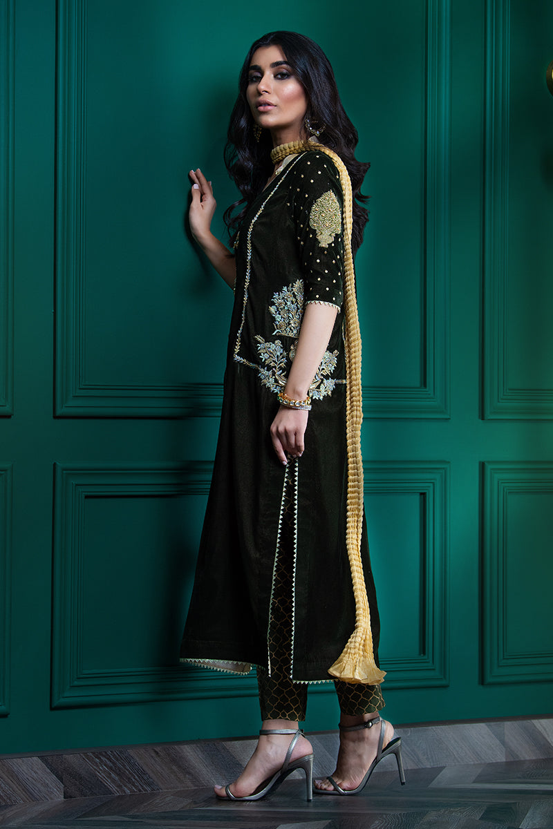Wardha Saleem | Velvets Winter Fall 24 |  Guldaan - by - Libasekhas UK - Registered Vendor of : Wardha Saleem - 100% Original Designer Dresss
