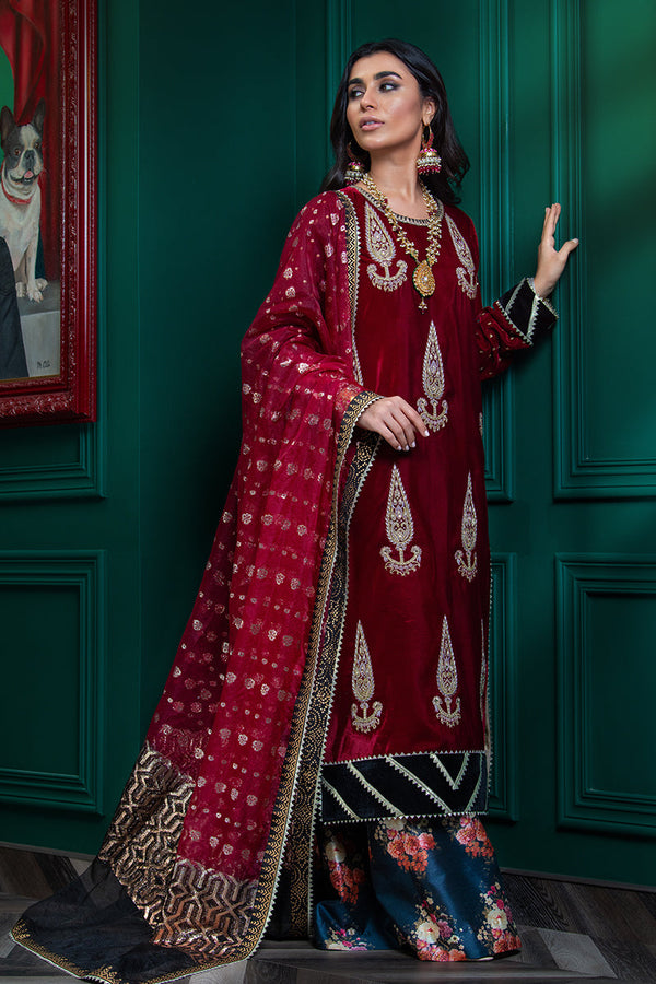 Wardha Saleem | Velvets Winter Fall 24 |  Lal Bagh 2 - by - Libasekhas UK - Registered Vendor of : Wardha Saleem - 100% Original Designer Dresss