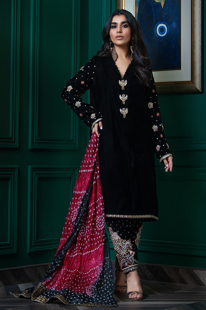 Wardha Saleem | Velvets Winter Fall 24 |   Parvaz - by - Libasekhas UK - Registered Vendor of : Wardha Saleem - 100% Original Designer Dresss