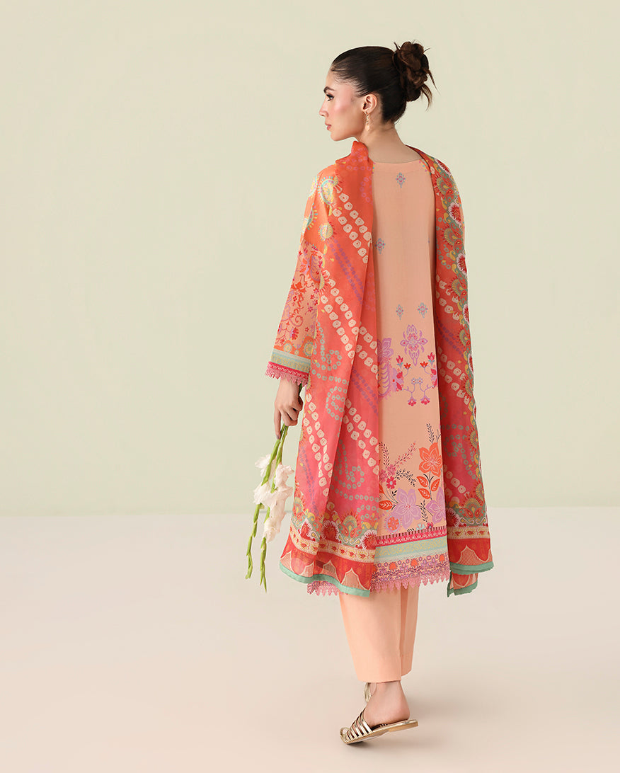 Roheenaz | Rosette Lawn | Warm Horizon - by Libasekhas UK - Registered Vendor of : Roheenaz - 100% Original Designer Dress
