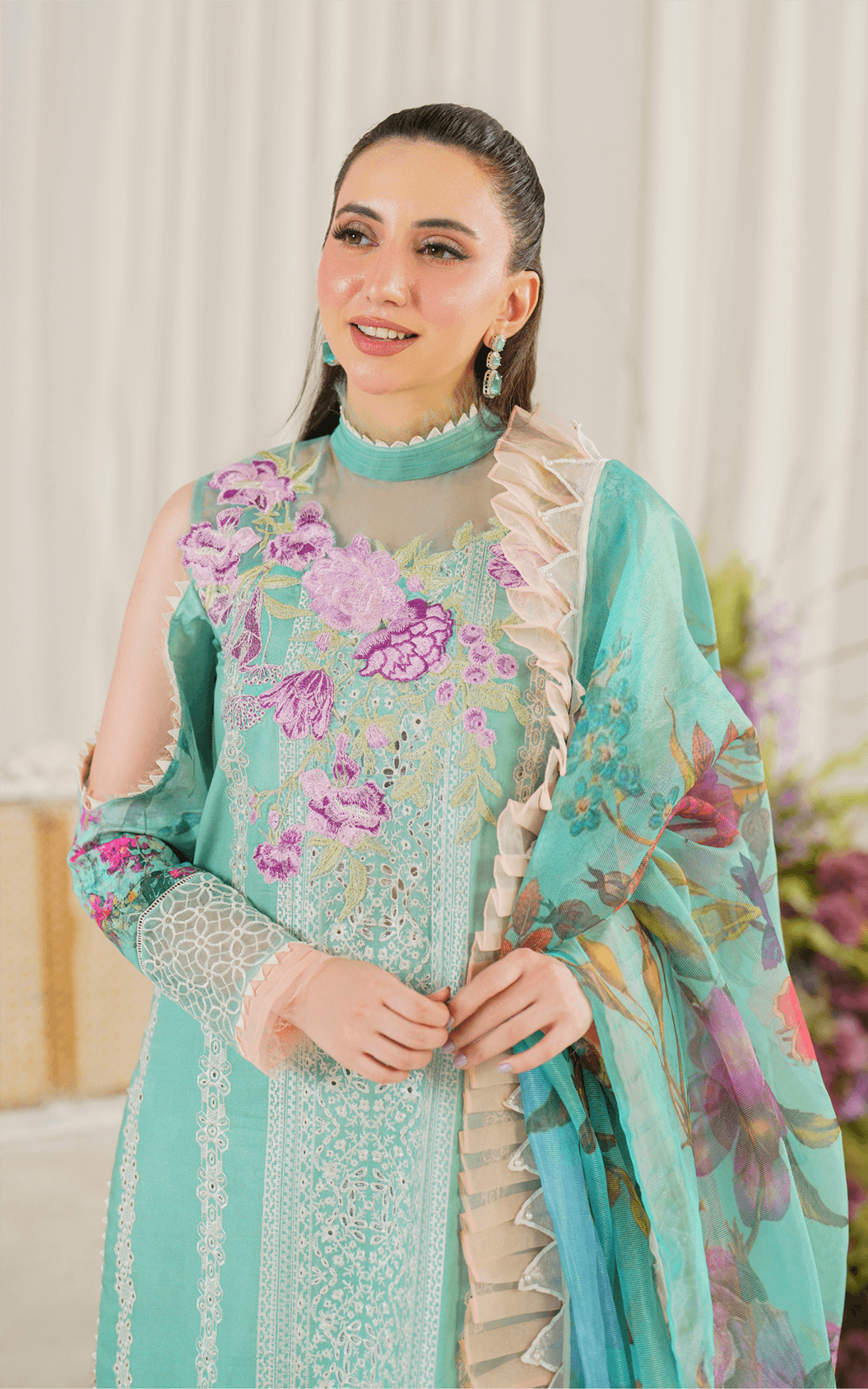 Asifa and Nabeel | Pretty in Pink Limited Edition | Water Lily (PP-3) - by - Libasekhas UK - Registered Vendor of : Asifa and Nabeel - 100% Original Designer Dresss