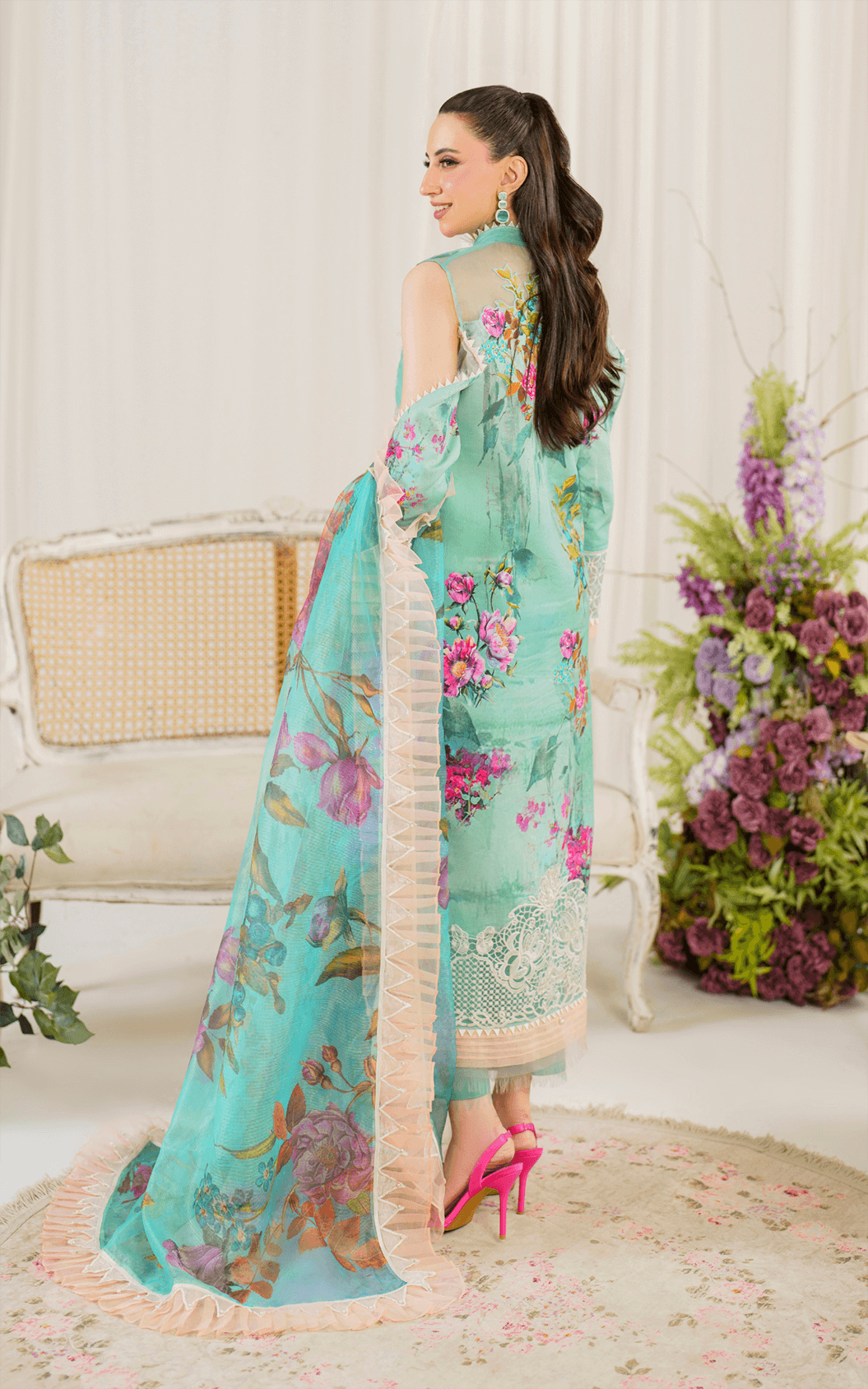 Asifa and Nabeel | Pretty in Pink Limited Edition | Water Lily (PP-3) - by - Libasekhas UK - Registered Vendor of : Asifa and Nabeel - 100% Original Designer Dresss
