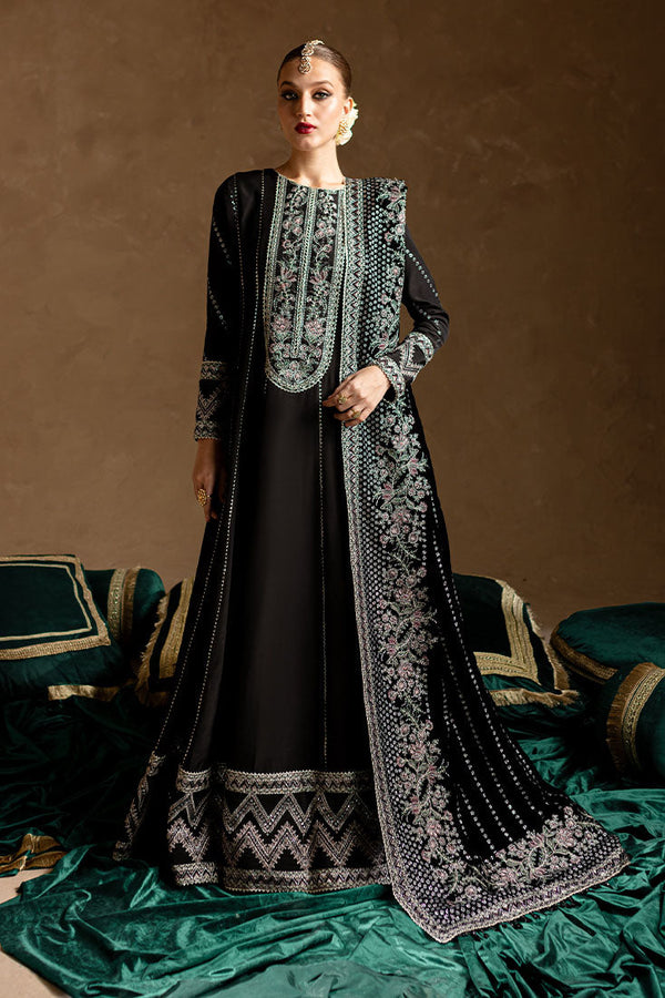 Marjjan | De Rose Velvet | MRV-14 (BLACK) - by - Libasekhas UK - Registered Vendor of : Marjjan - 100% Original Designer Dresss