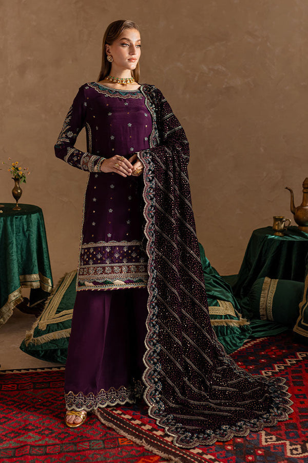 Marjjan | De Rose Velvet | MRV-12 (PURPLE) - by - Libasekhas UK - Registered Vendor of : Marjjan - 100% Original Designer Dresss