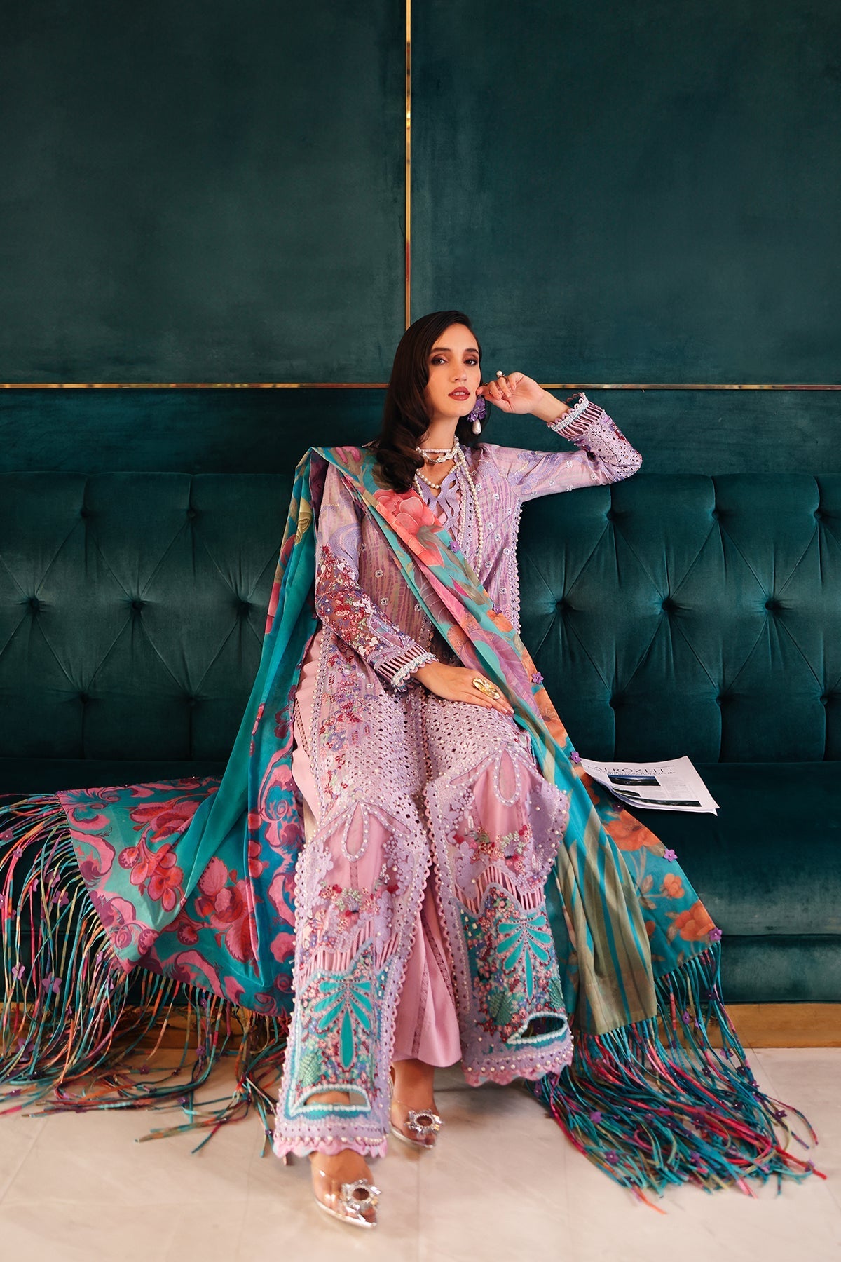 Afrozeh | Lawn 25 | Chrysa - by - Libasekhas UK - Registered Vendor of : Afrozeh - 100% Original Designer Dresss
