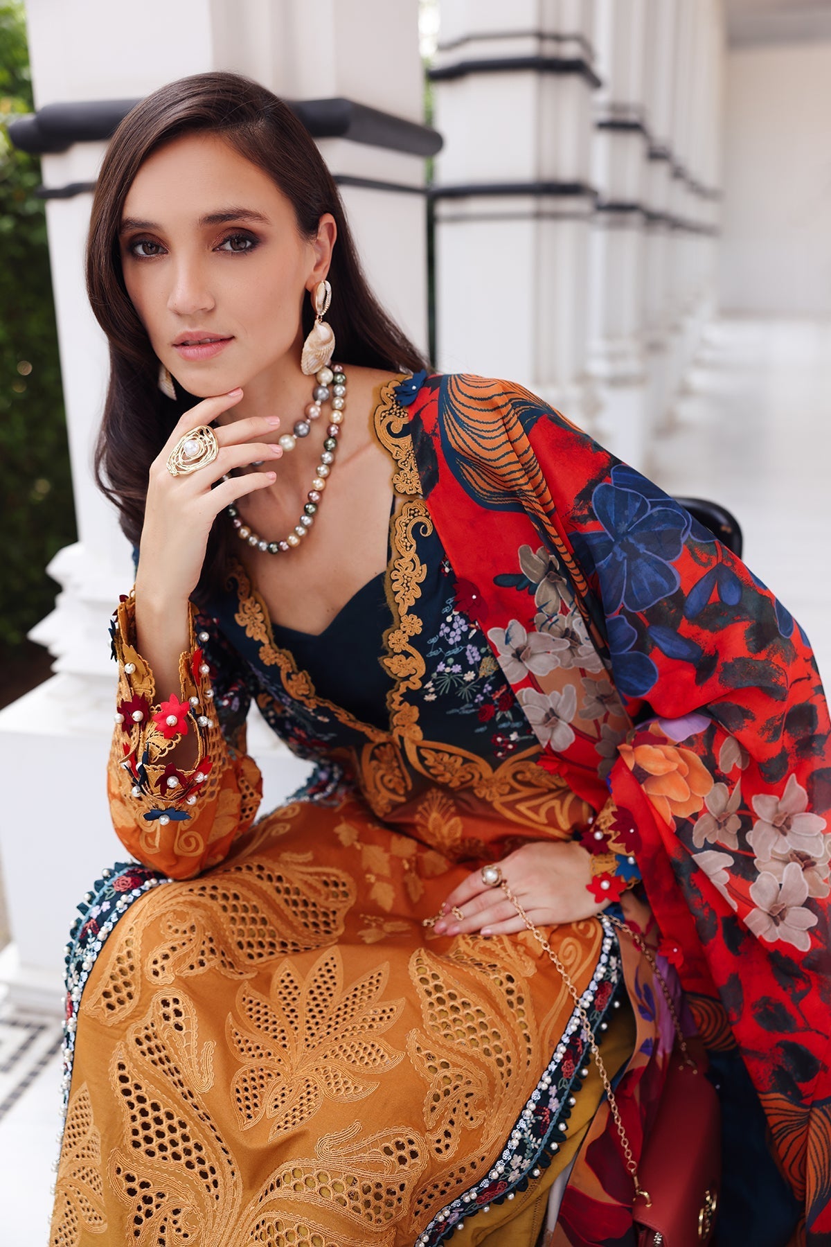 Afrozeh | Lawn 25 | Halcy - by - Libasekhas UK - Registered Vendor of : Afrozeh - 100% Original Designer Dresss