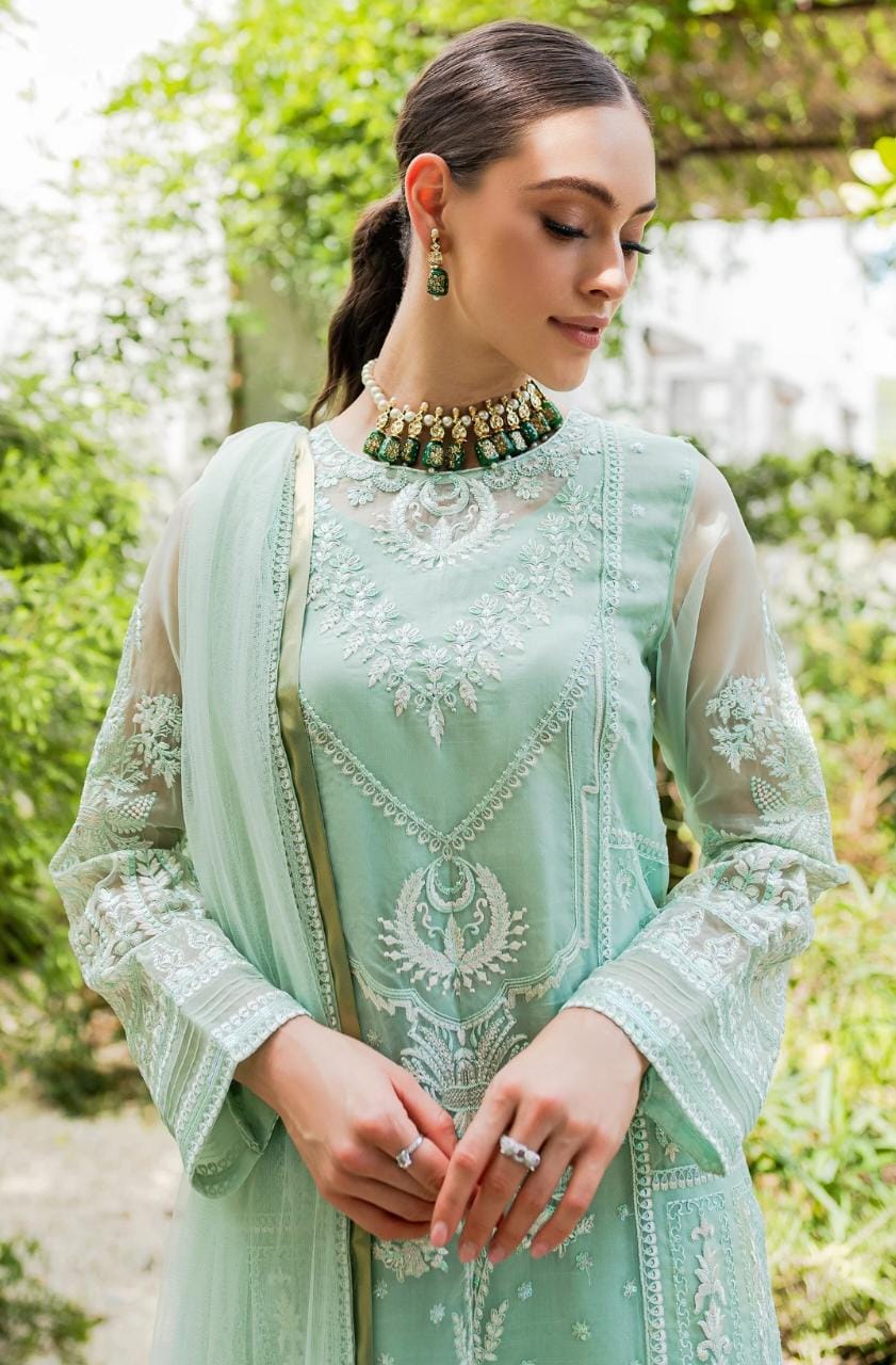 Maryum N Maria | Sorina Luxury Chiffon 23 | Beach Glass (MW23-504) - by - Libasekhas UK - Registered Vendor of : Maryum N Maria - 100% Original Designer Dresss