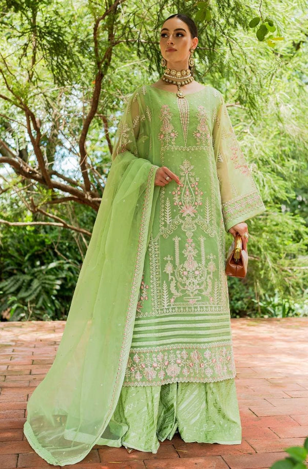 Maryum N Maria | Sorina Luxury Chiffon 23 | Lilly Green (MW23-506) - by - Libasekhas UK - Registered Vendor of : Maryum N Maria - 100% Original Designer Dresss