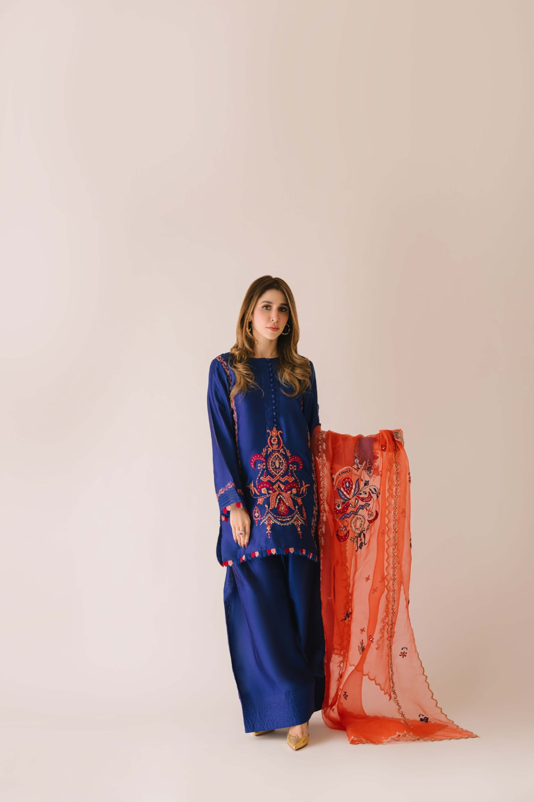 Sammy K | Aadat Festive Edition | Corn Flower - by Libasekhas UK - Registered Vendor of : Sammy K - 100% Original Designer Dress