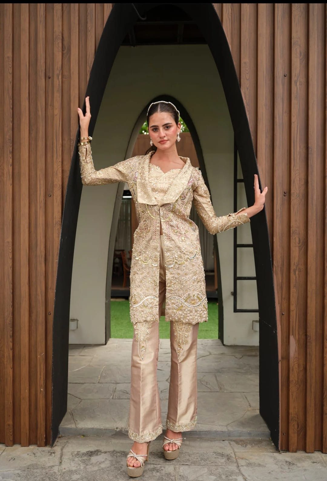 Mysie by Tahira | Eid Festive |BRONZE - by Libasekhas UK - Registered Vendor of : Mysie by Tahira - 100% Original Designer Dress