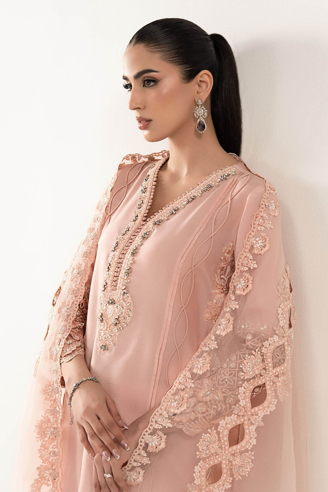Maria B | Luxury Formals | SF-EF26-26-Pink - by Libasekhas UK - Registered Vendor of : Maria B - 100% Original Designer Dress