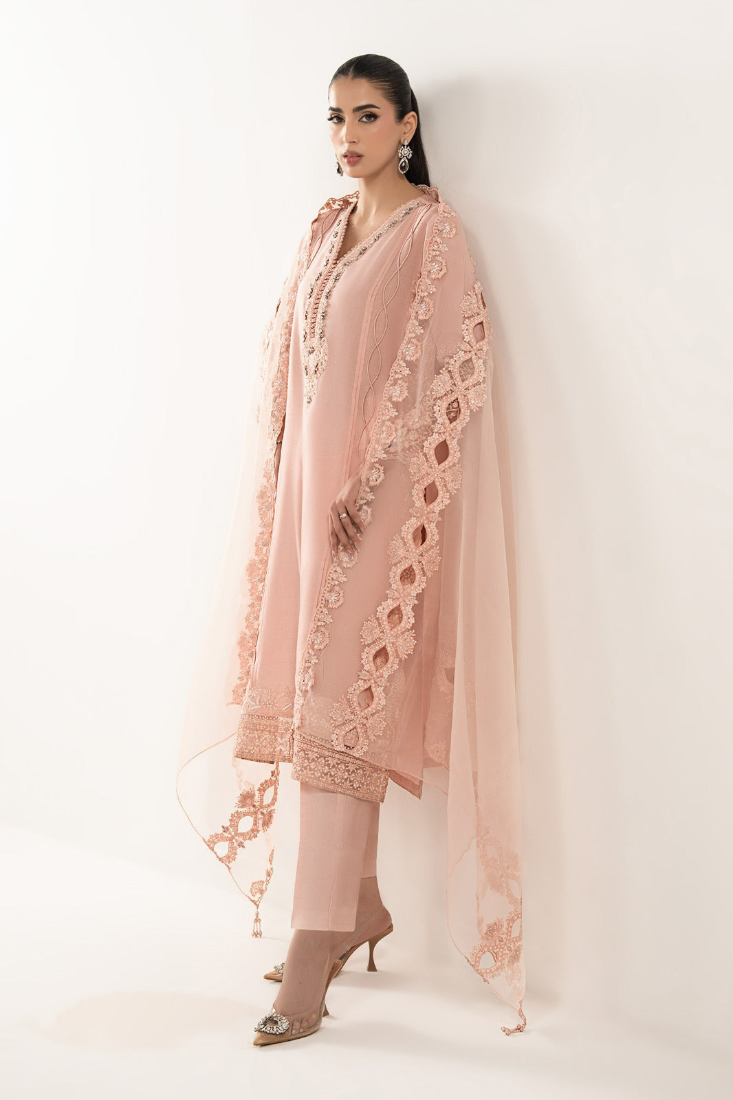 Maria B | Luxury Formals | SF-EF26-26-Pink - by Libasekhas UK - Registered Vendor of : Maria B - 100% Original Designer Dress