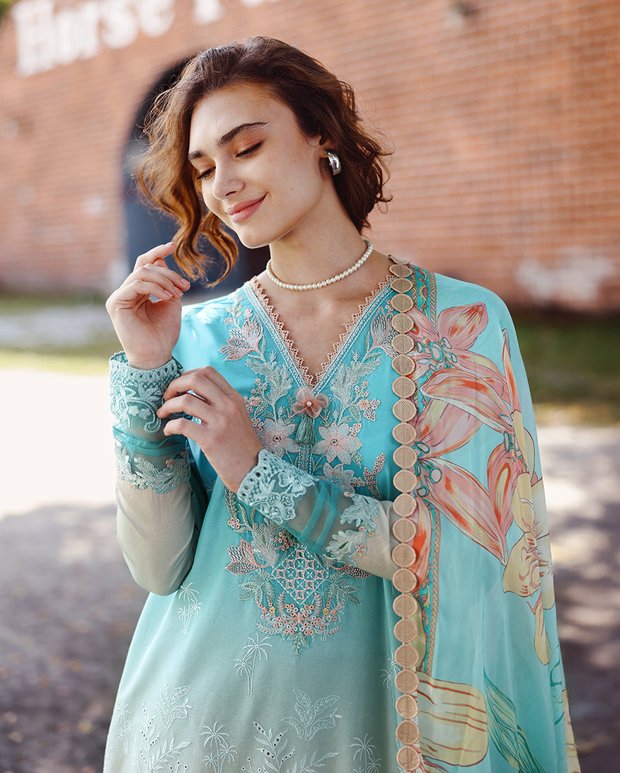 Mushq | Solace Ombre Chikankari | Whispered Dawn - by Libasekhas - Registered Vendor of : Mushq - 100% Original Designer Dress