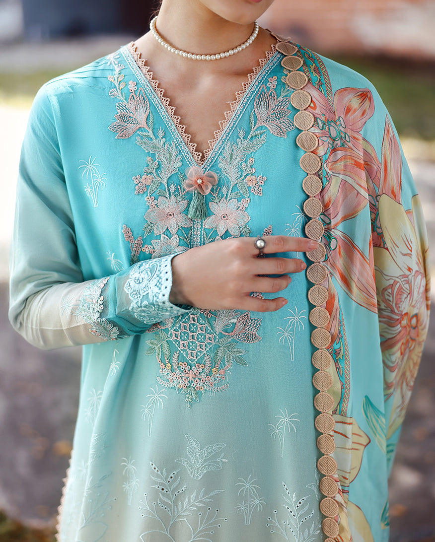 Mushq | Solace Ombre Chikankari | Whispered Dawn - by Libasekhas - Registered Vendor of : Mushq - 100% Original Designer Dress