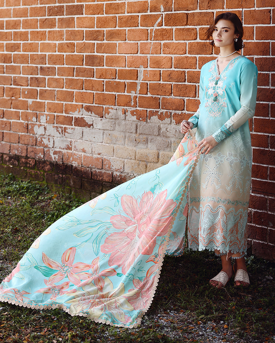 Mushq | Solace Ombre Chikankari | Whispered Dawn - by Libasekhas - Registered Vendor of : Mushq - 100% Original Designer Dress