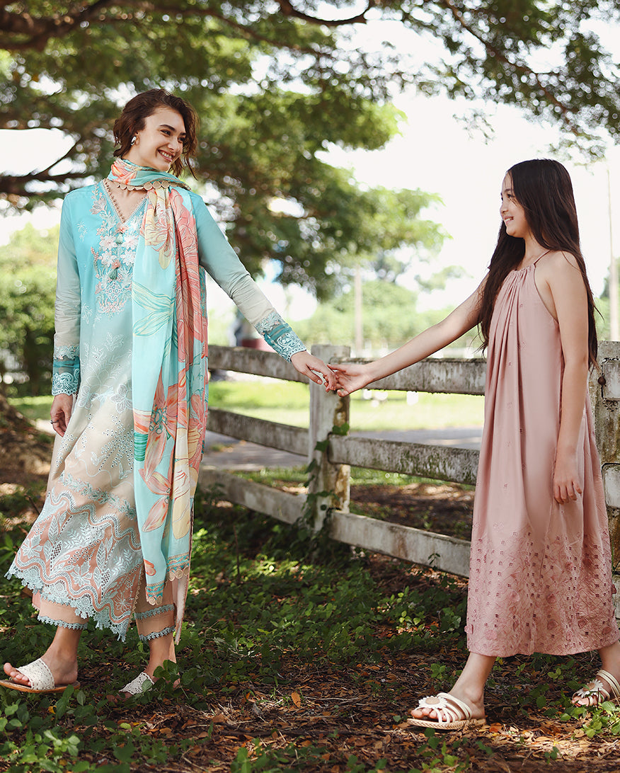 Mushq | Solace Ombre Chikankari | Whispered Dawn - by Libasekhas - Registered Vendor of : Mushq - 100% Original Designer Dress