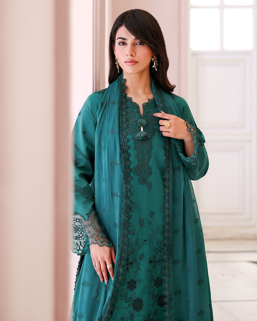Roheenaz | Veil of Summer Chikankari | Whispered Veil - by Libasekhas UK - Registered Vendor of : Roheenaz - 100% Original Designer Dress