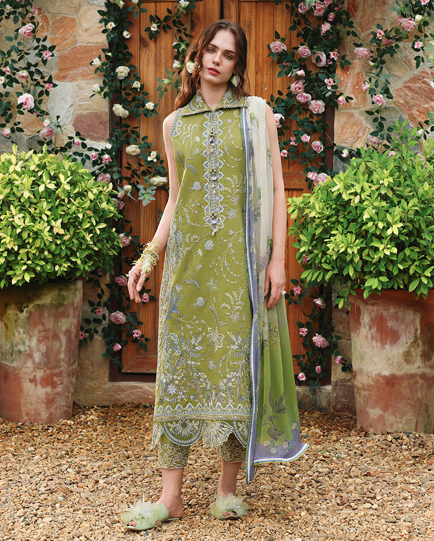 Mushq | The Secret Garden Lawn | Whispering Ivy - by Libasekhas UK - Registered Vendor of : Mushq - 100% Original Designer Dress