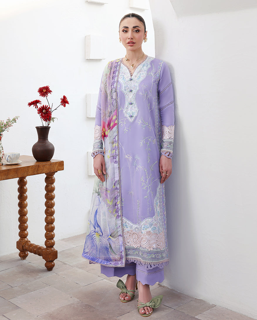 Roheenaz | Floral Reverie Luxury Lawn | Whispering Radiance - by Libasekhas UK - Registered Vendor of : Roheenaz - 100% Original Designer Dress