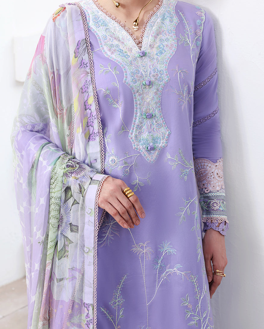 Roheenaz | Floral Reverie Luxury Lawn | Whispering Radiance - by Libasekhas UK - Registered Vendor of : Roheenaz - 100% Original Designer Dress