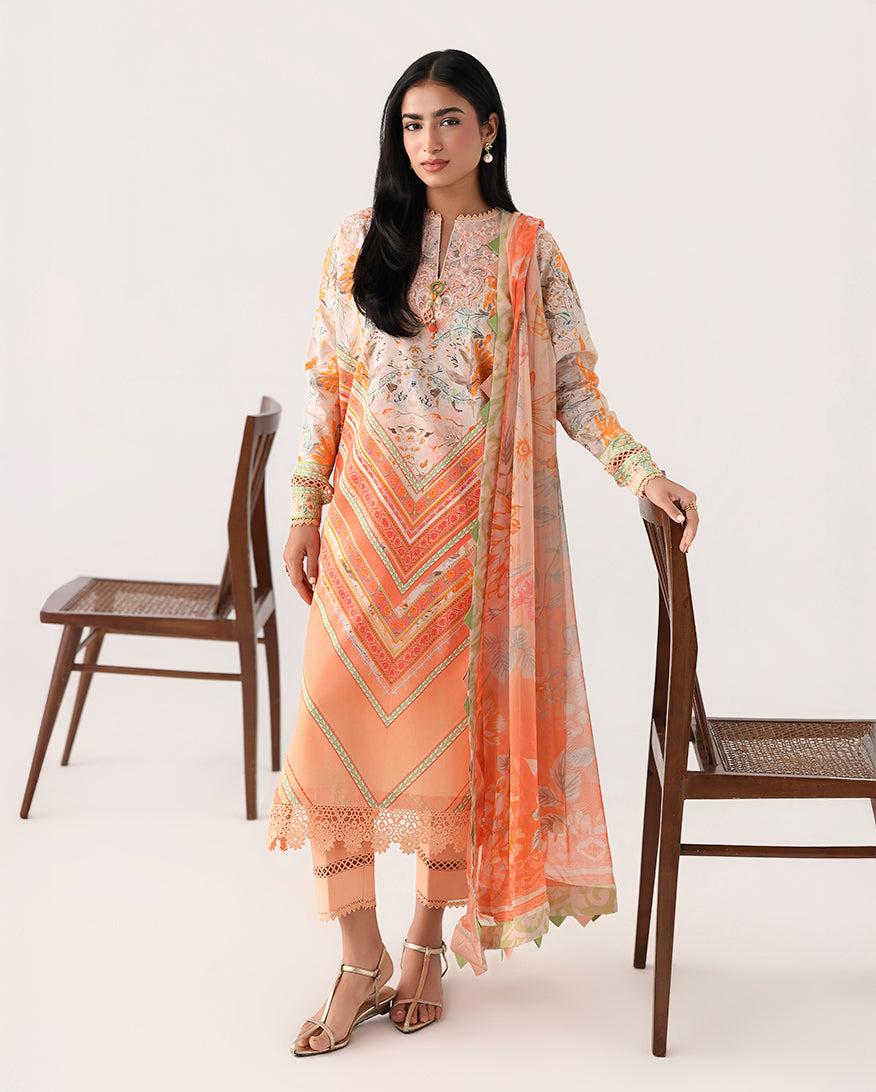 Roheenaz | Rosette Lawn | Whispering Wind - by Libasekhas UK - Registered Vendor of : Roheenaz - 100% Original Designer Dress