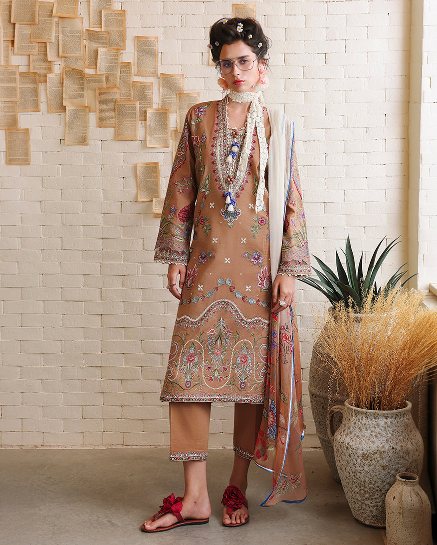 Mushq | The Secret Garden Lawn | Wild Bloom - by Libasekhas UK - Registered Vendor of : Mushq - 100% Original Designer Dress