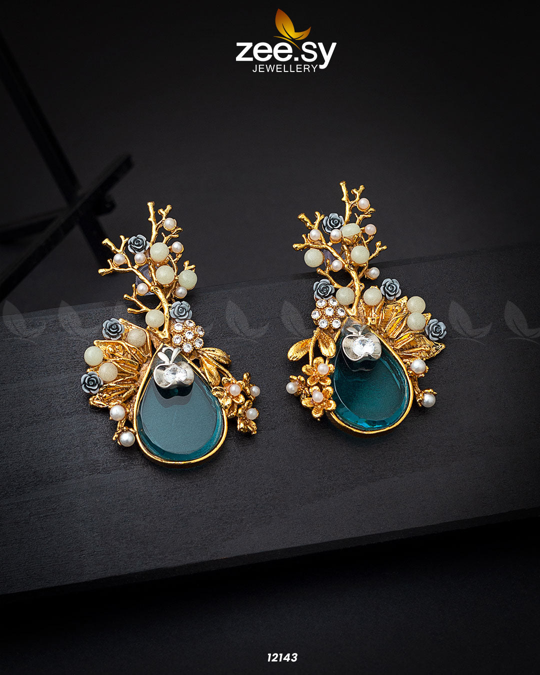 Willow Earrings - by - Libasekhas UK - Registered Vendor of : Zeesy - 100% Original Designer Dresss